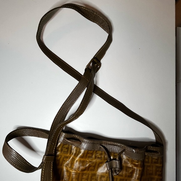 Fendi Tan and Brown Logo Crossbody Bag - Picture 7 of 13